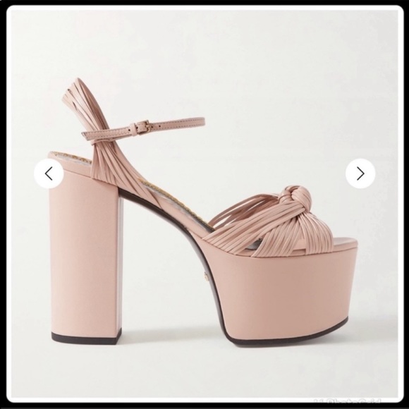 Gucci Crawford Knot Platform Sandals in Skin Rose runs Small - Picture 3 of 7